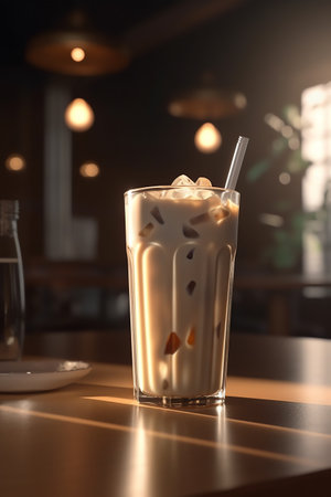 cup of ice coffee milk wallpaper backgroundの素材