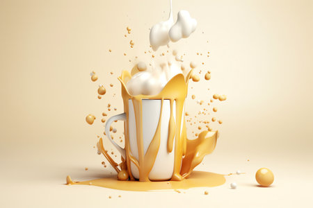 cup of ice coffee milkの素材