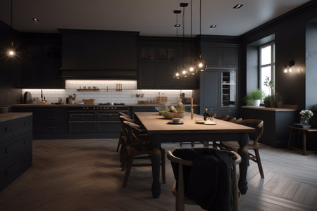 photo a minimalist interior kitchenの素材