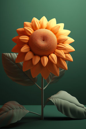 photo of a yellow sunflowerの素材