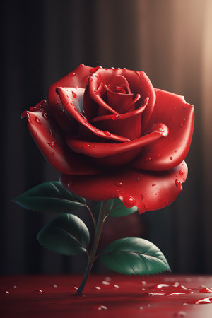Photo blooming beautiful colorful roseの素材