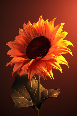 photo of a yellow sunflowerの素材