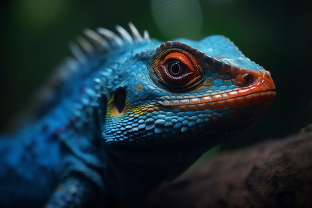 Close up photo of lizard, generative aiの素材