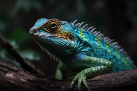 Close up photo of lizard, generative aiの素材