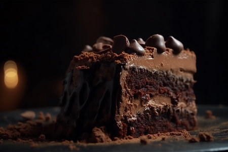 Photo a chocolate lava cake generative aiの素材