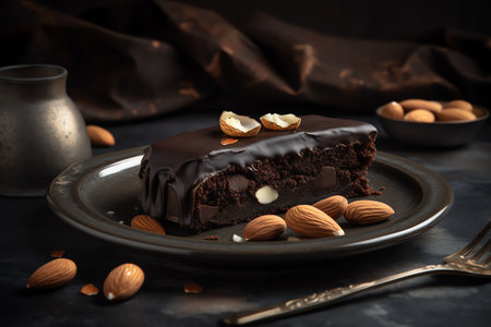 Photo a chocolate lava cake generative aiの素材