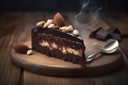 Photo a chocolate lava cake generative aiの素材