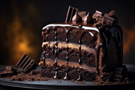 Photo a chocolate lava cake generative aiの素材