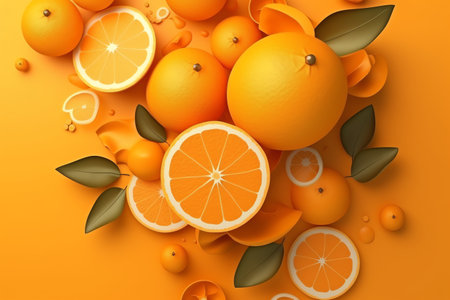 photo of ripe orange juicy generative aiの素材