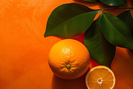 photo of ripe orange juicy generative aiの素材