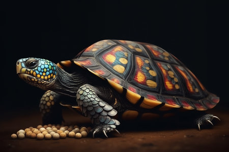 Colorful turtle illustration generative aiの素材