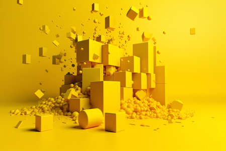 abstract dynamic yellow backgroundの素材