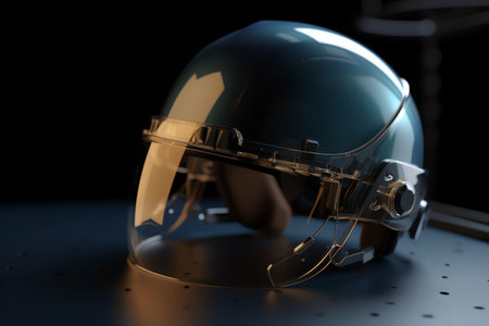 Blue safety helmet generative aiの素材
