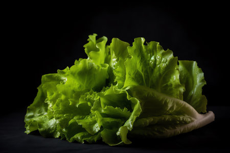 Photo fresh lettuce vegetable generative aiの素材