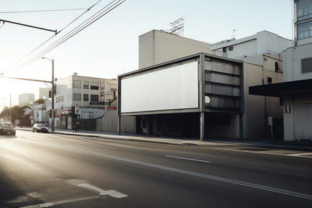 Blank billboard on the streetの素材