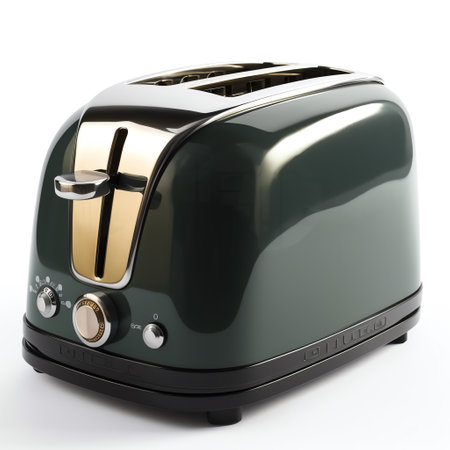 Toaster isolated on white background. 3D illustration. Series.の素材