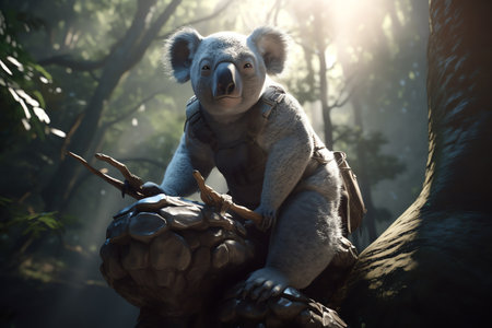 Koala bear in the forest. Cute animal in the forest.の素材