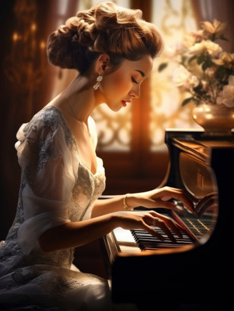 Photo of a charming jazz musicianの素材