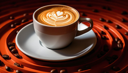 Photo a cup of delicious hot coffeeの素材