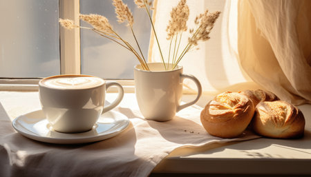 Photo a cup of delicious hot coffeeの素材