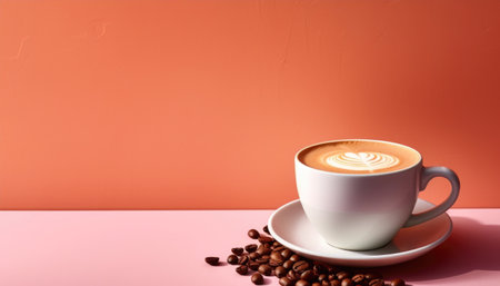 Photo a cup of delicious hot coffeeの素材