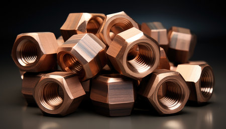 View of screw nutsの素材