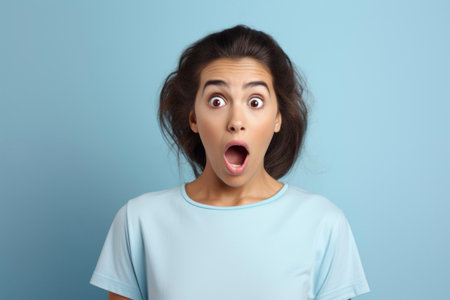 Shocked face of arab womanの素材