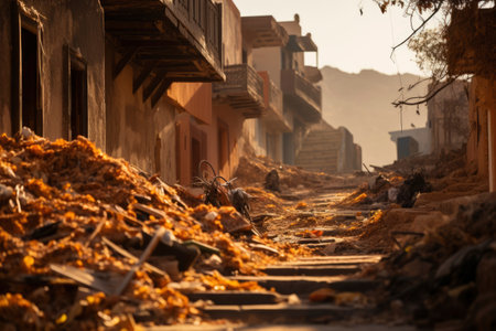 Illustration view of warの素材