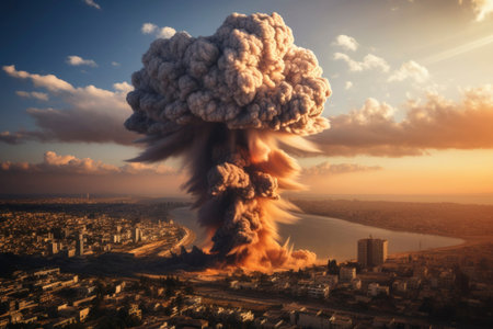 Illustration view of warの素材