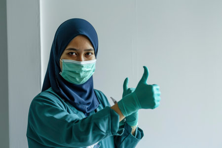 Photo of a smiling doctorの素材