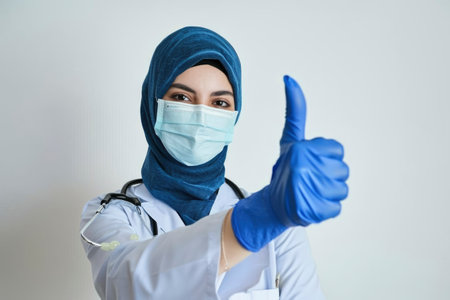 Photo of a smiling doctorの素材