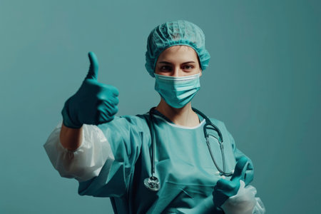 Photo of a smiling doctorの素材
