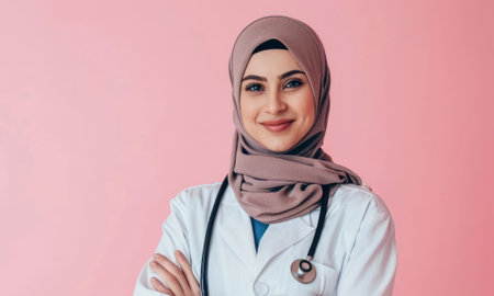 Photo of a smiling doctorの素材