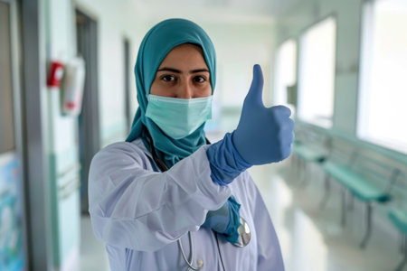 Photo of a smiling doctorの素材