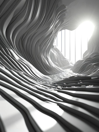 Abstract dynamic black and white background conceptの素材