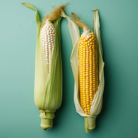 Photo of corn on isolated backgroundの素材