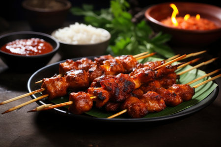 Photo delicious grilled satayの素材