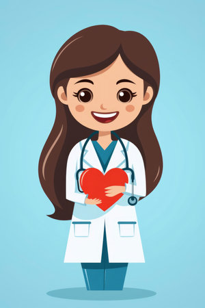 Cartoon illustration of a nurseの素材