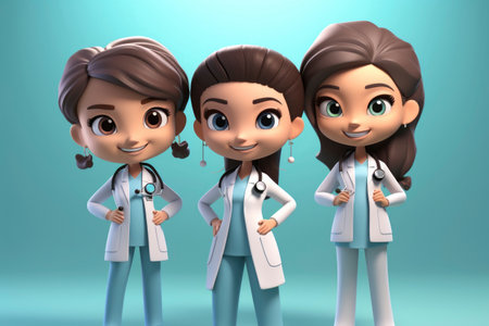 Cartoon illustration of a nurseの素材
