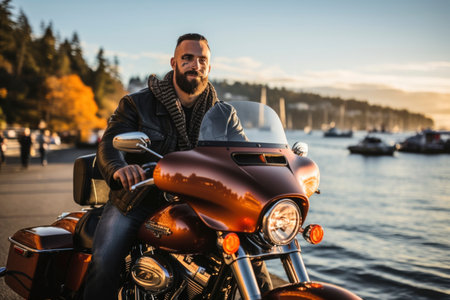 Photo of motorbike adventure in natureの素材