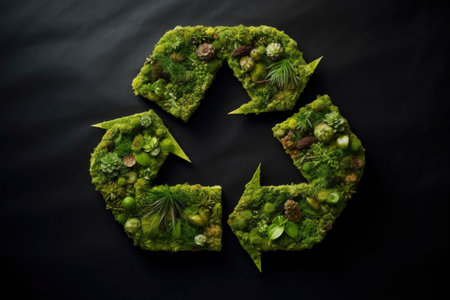3d rendering of nature recycle conceptの素材