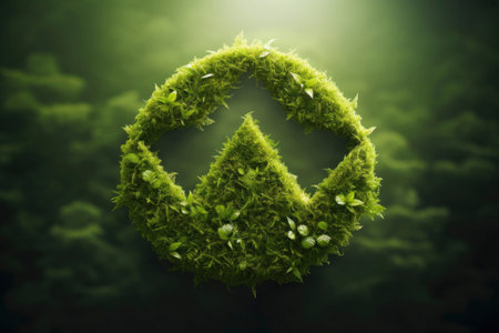 3d rendering of nature recycle conceptの素材