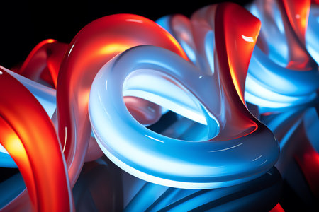 3d illustration of abstract geometric composition,digital art works. Computer generated image.の素材