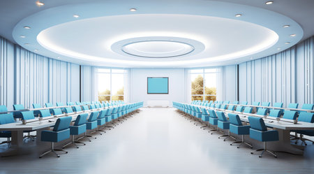 View of an elegant meeting room with modern conceptの素材
