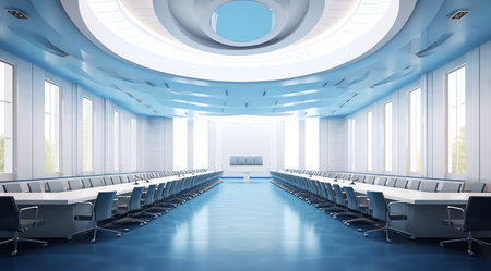 View of an elegant meeting room with modern conceptの素材
