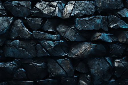 Rendering of charcoal stones backgroundの素材