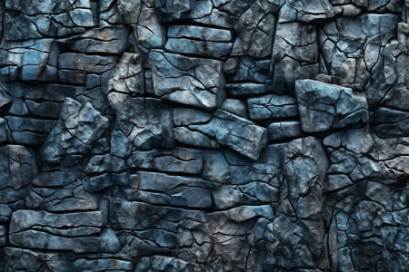 Rendering of charcoal stones backgroundの素材