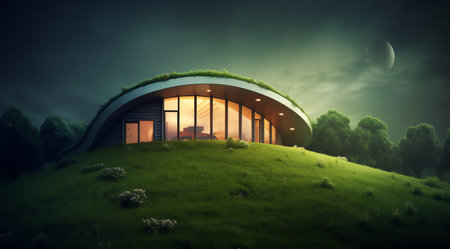 View of green concept houseの素材