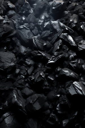 View of black charcoalsの素材