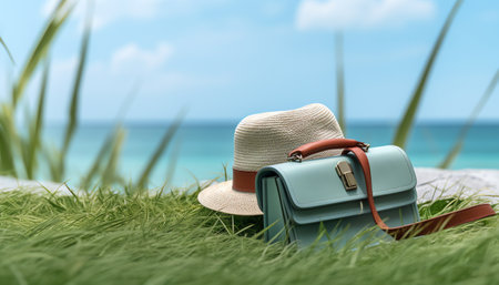 Photo of a hat lay on the groundの素材